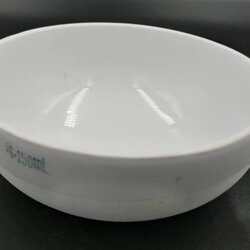 ชามระเหย ถ้วยกระเบื้องก้นกลม 150 ml Evaporation dish