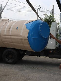 ถังกรองเหล็ก40นิ้ว 100cm. x 150cm. x 6 mm