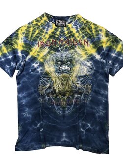 เสื้อวง Iron Maiden Live After Death มัดย้อม ปี 1985 Size M สินค้าลิขสิทธิ์แท้ 100%