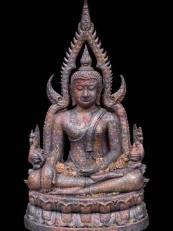 พระพุทธชินราช อินโดจีน พิมพ์แต่ง ทองแดง