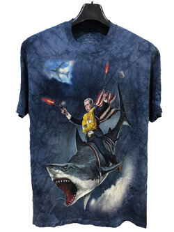 เสื้อมัดย้อม The Moutain George W. Bush Dubya Riding Shark ปี 2015 Size S