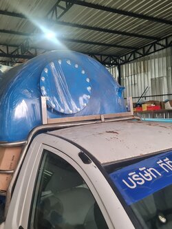 ถังกรองเหล็ก 72 นิ้ว (180cm x 150cm x 6mm x 4") เพลท+ไซการ์ด