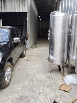 ถังกรองสแตนเลส 24 นิ้ว สูง150 ซม หนา 3 มม