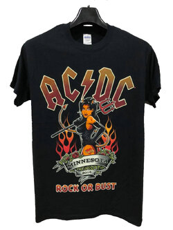เสื้อวงดนตรี AC/DC Rock Or Bust Minnesota Usa Tour ปี 2016 Size S เสื้อทัวร์หน้างาน ลิขสิทธิ์แท้ 100%