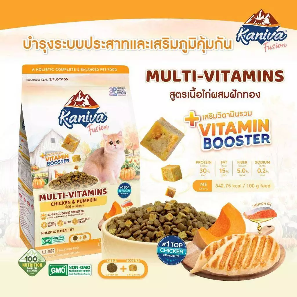 Kaniva Fusion Multi-Vitamins ไก่และฝักทอง 1 Kg