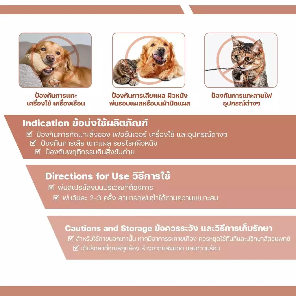 BiteGuard สเปรย์ป้องกันการกัดและเลีย 50มล.